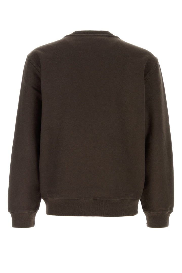 Brown cotton blend sweatshirt