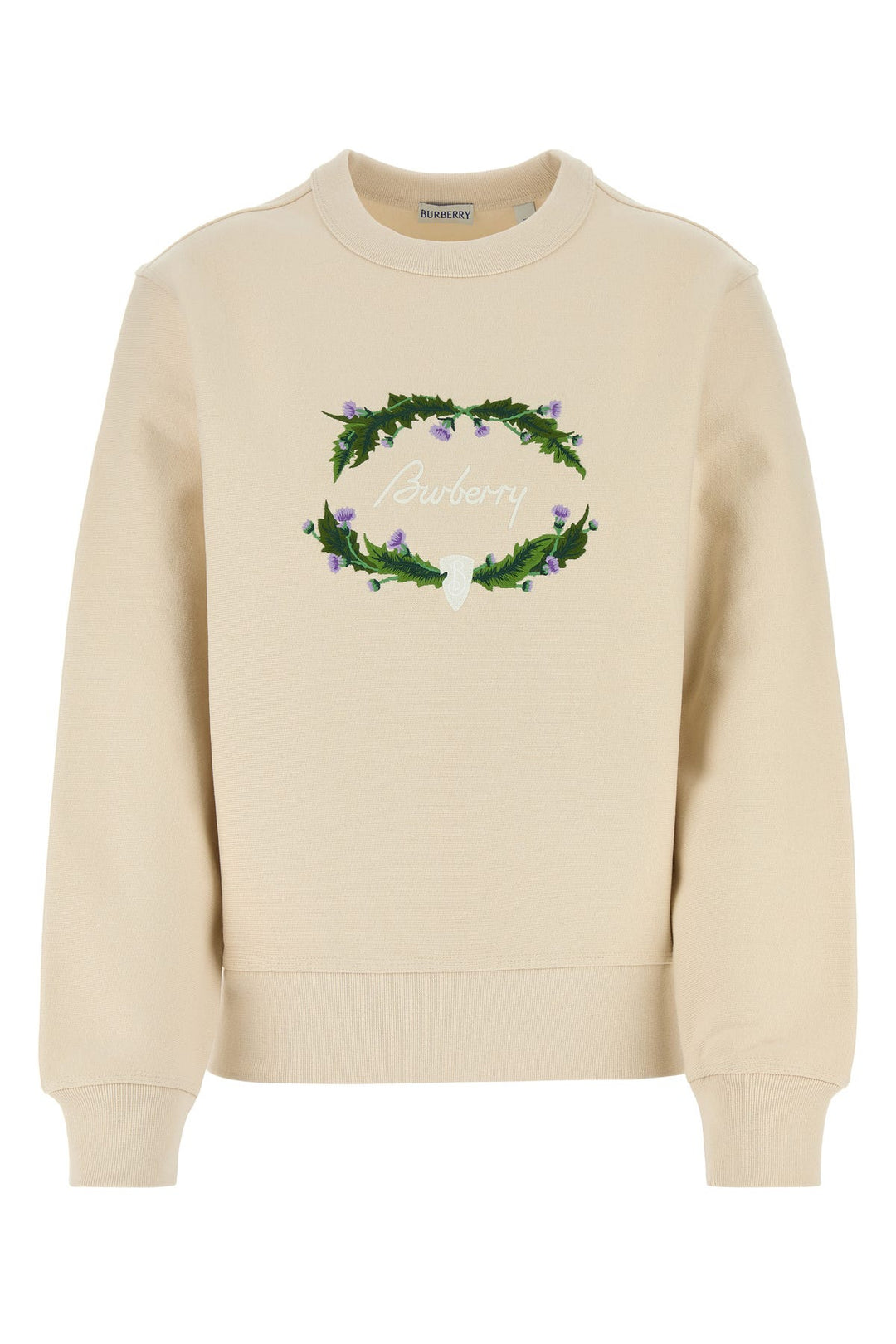 Sand cotton blend sweatshirt