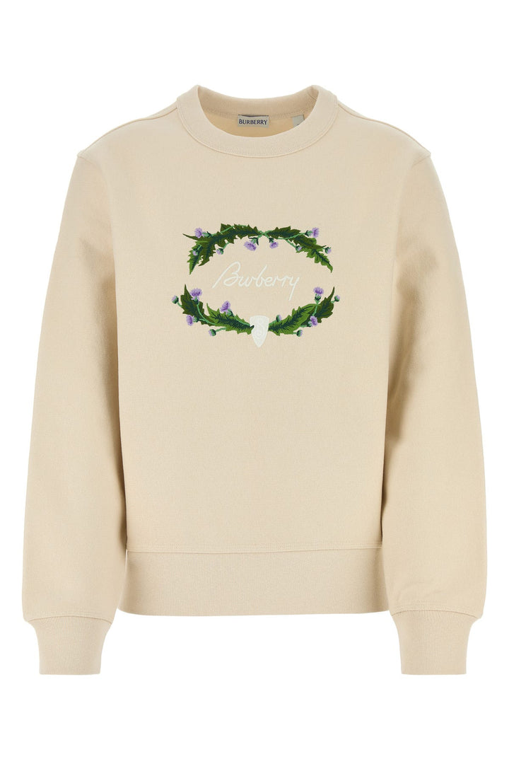 Sand cotton blend sweatshirt