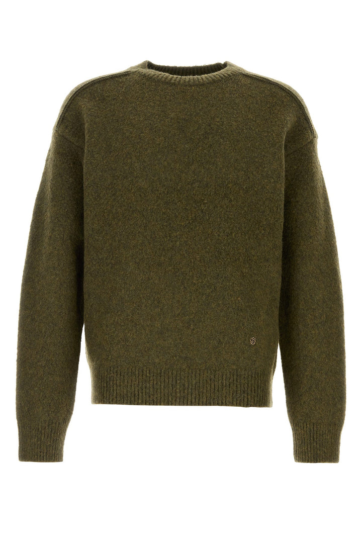 Olive green wool blend sweater