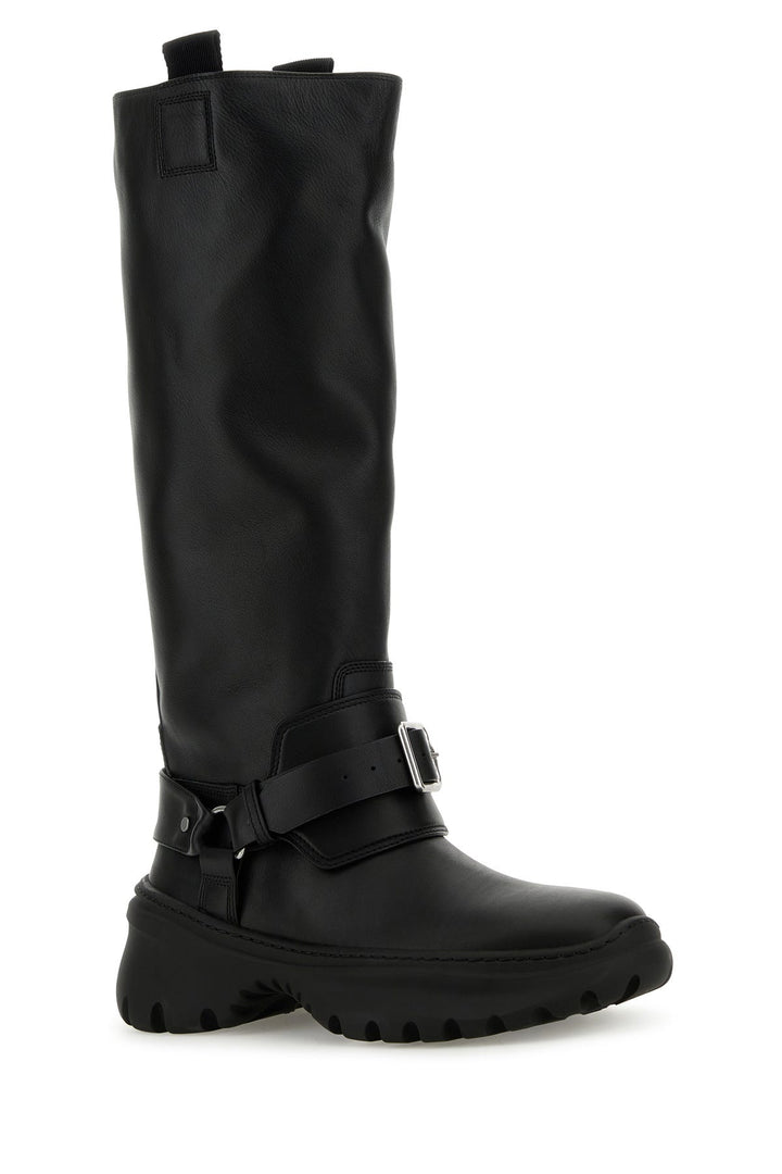 Black leather Stomp boots