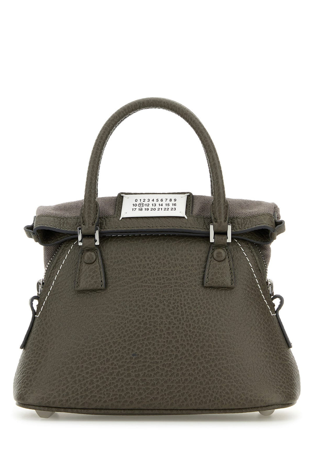 Grey leather micro 5AC handbag