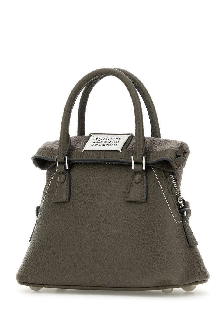 Grey leather micro 5AC handbag