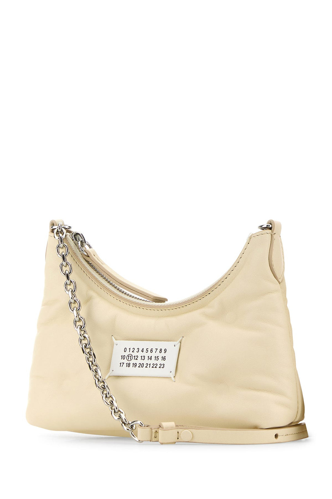 Ivory nappa leather micro Glam Slam Hobo shoulder bag