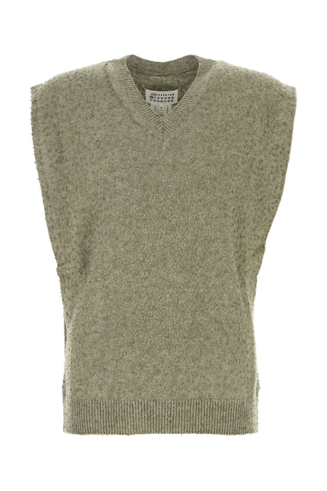 Sage green wool blend vest