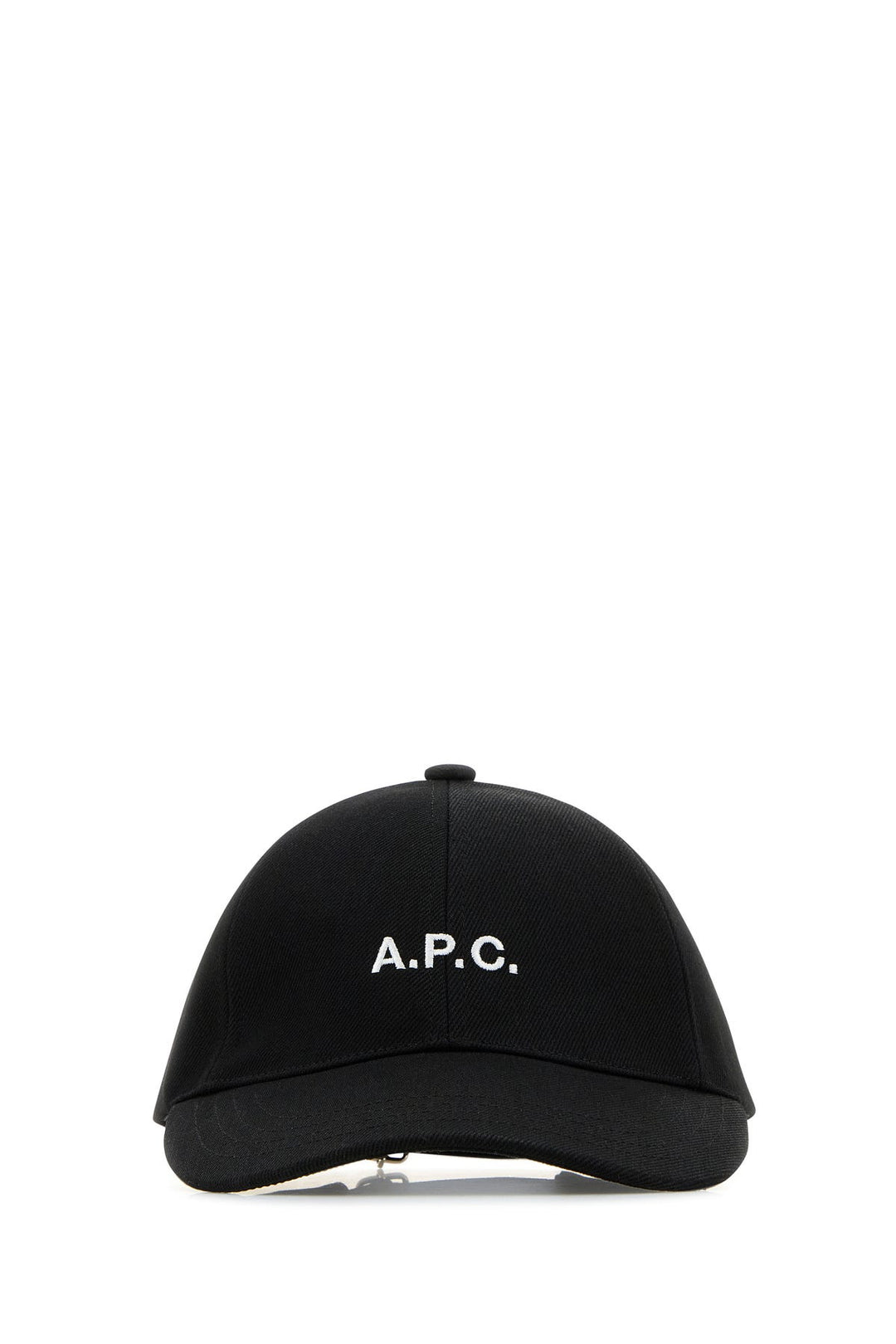 Black cotton blend baseball cap