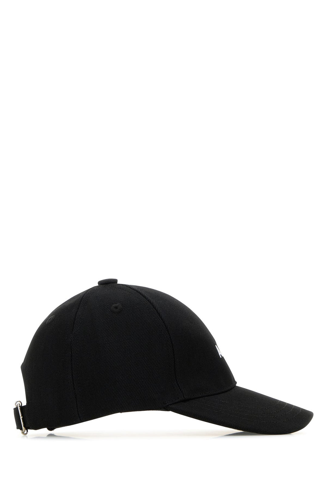 Black cotton blend baseball cap