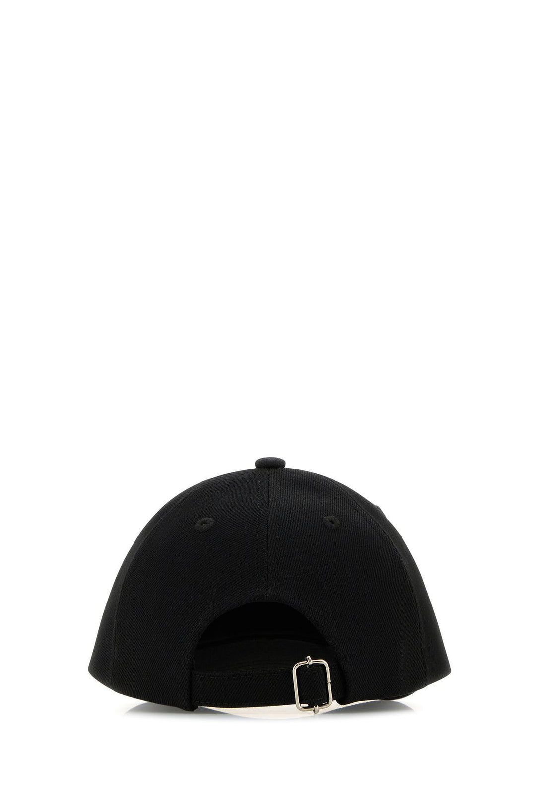 Black cotton blend baseball cap