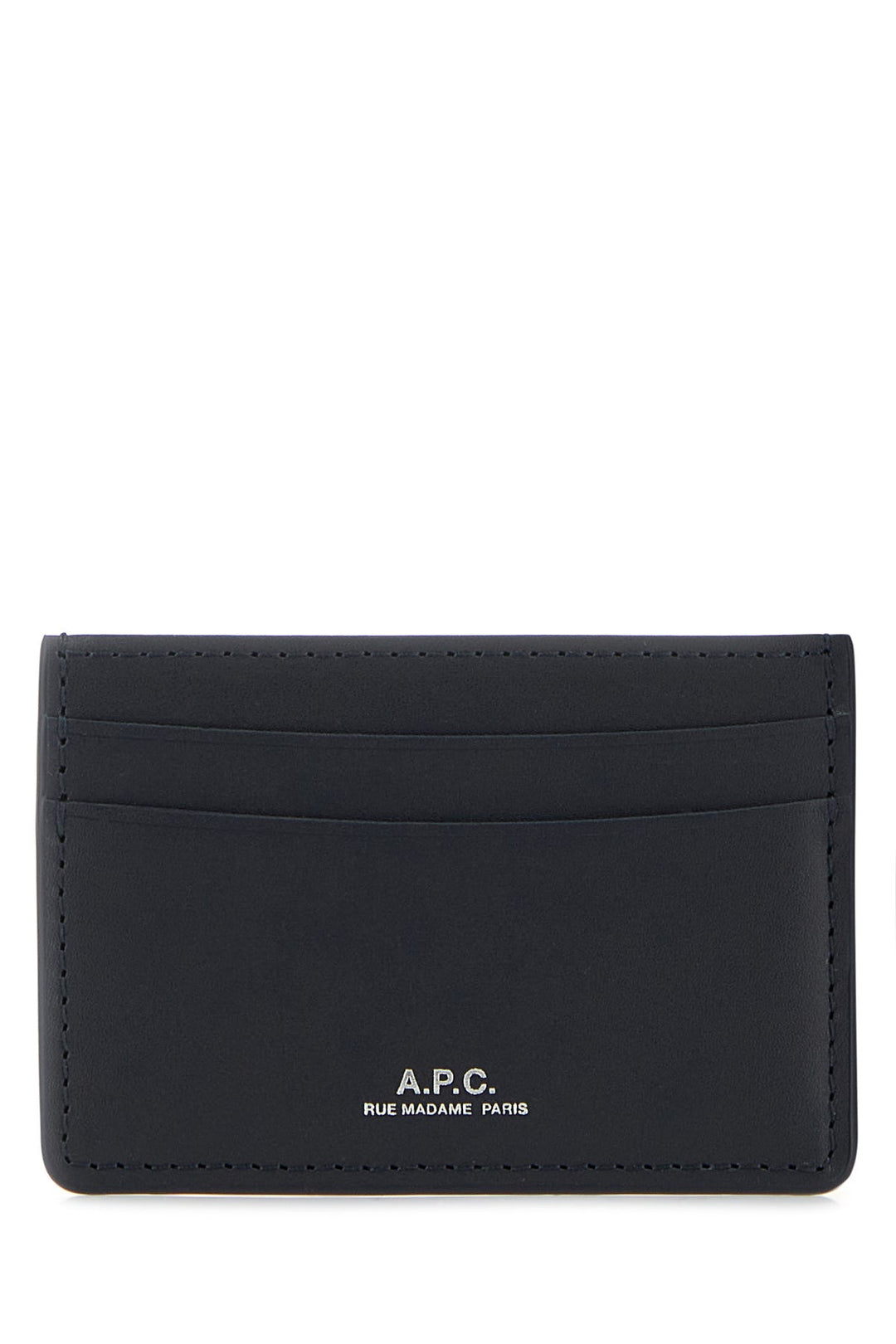 Navy blue leather card holder