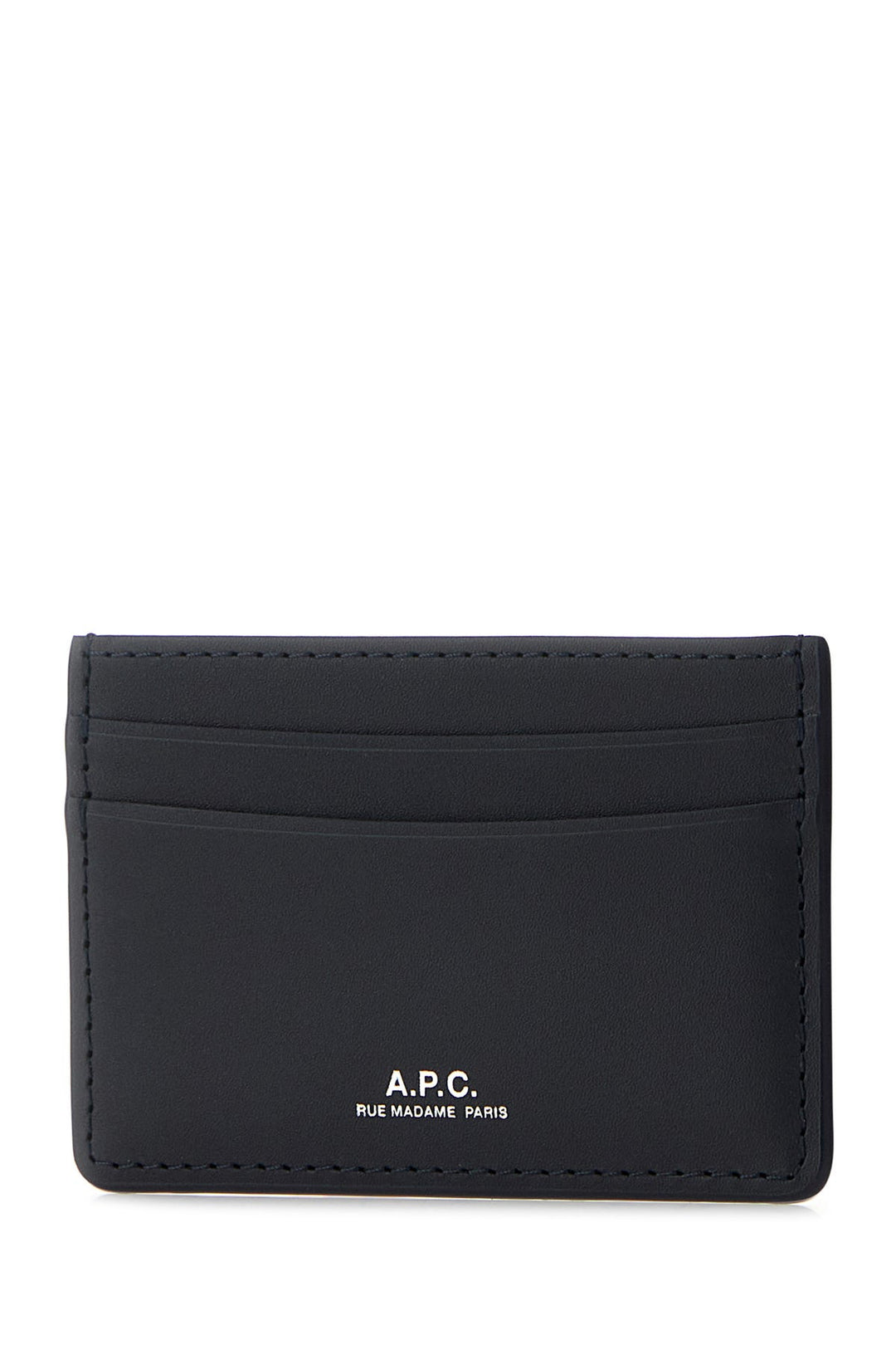 Navy blue leather card holder