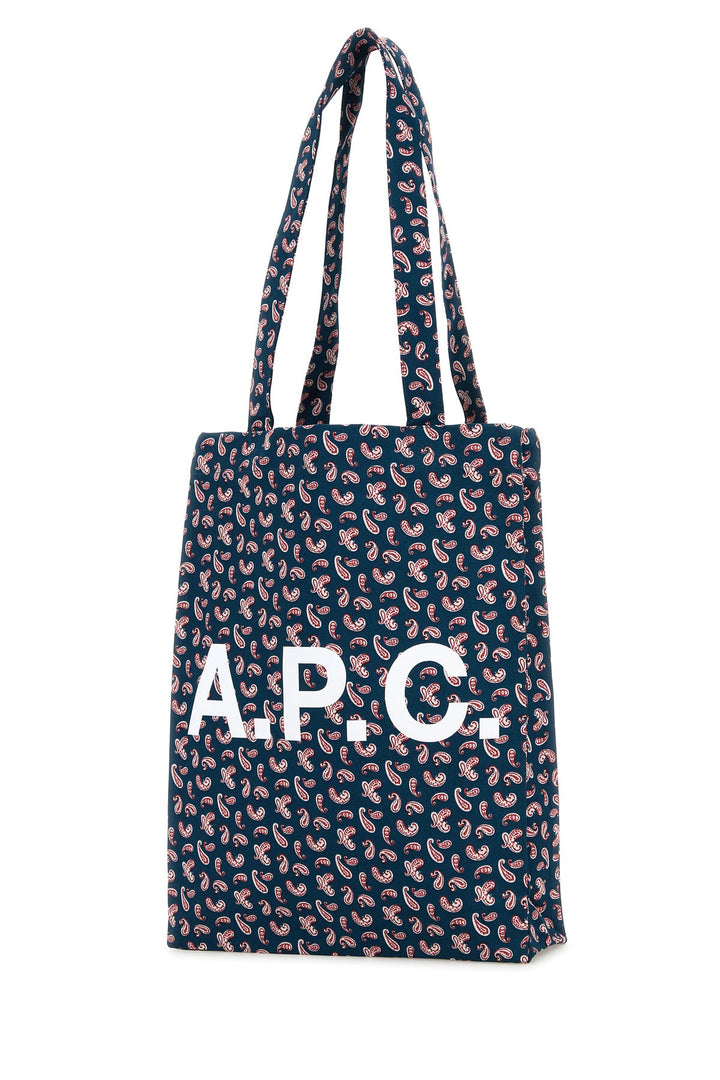 Printed canvas Lou shopping bag