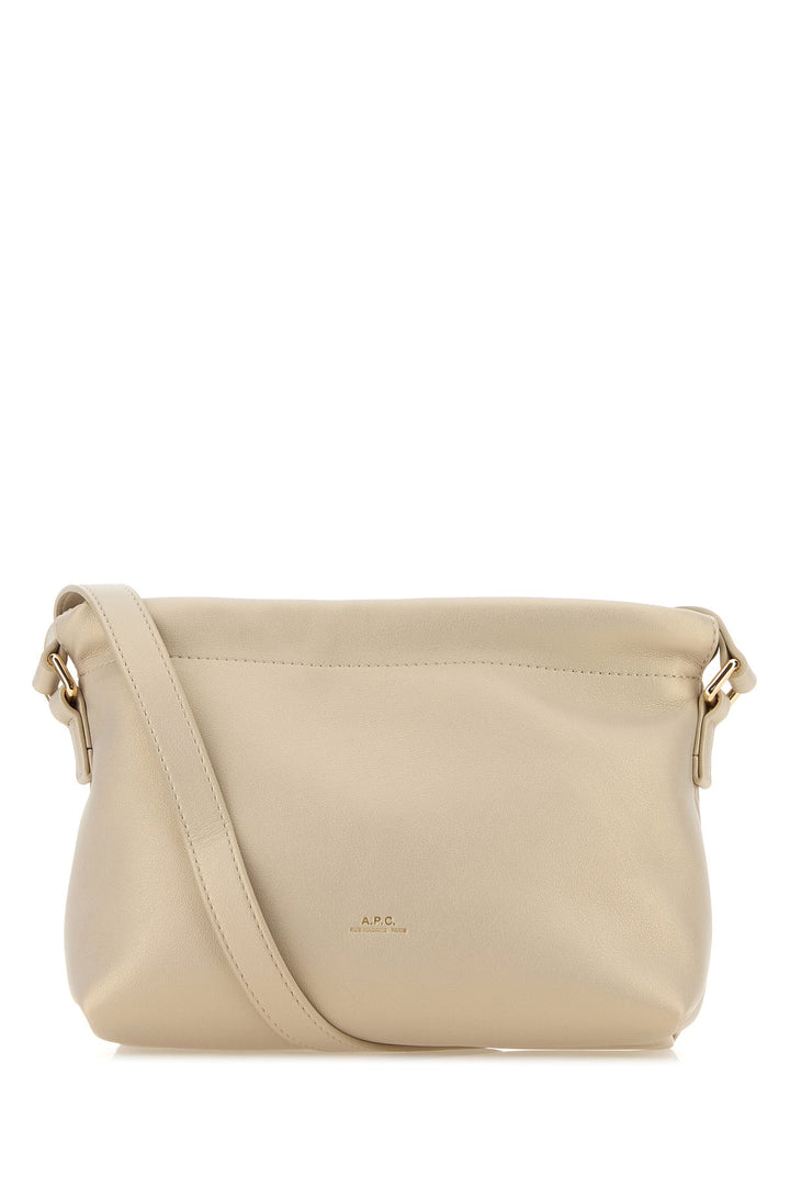 Light grey synthetic leather Ninon crossbody bag