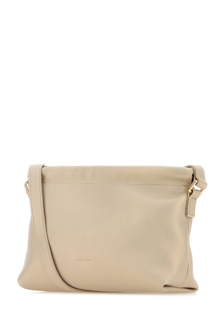 Light grey synthetic leather Ninon crossbody bag