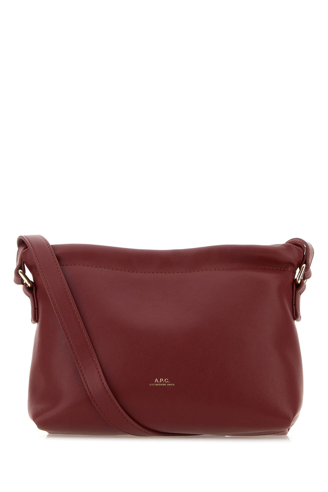 Burgundy synthetic leather Ninon crossbody bag