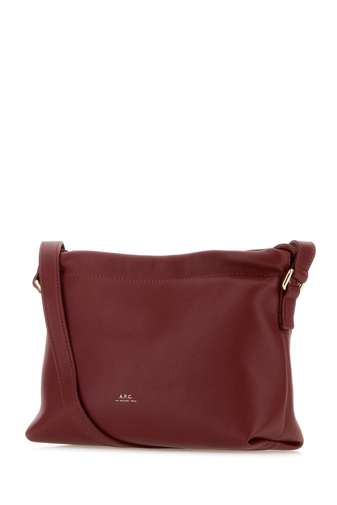 Burgundy synthetic leather Ninon crossbody bag