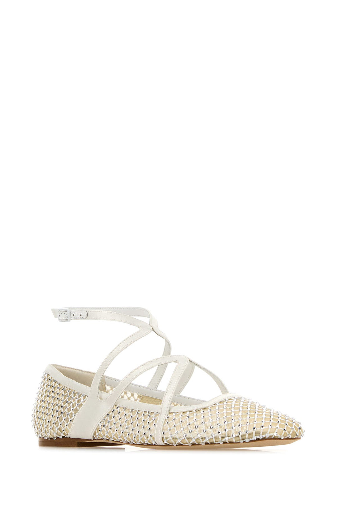 Embellished mesh Astoria ballerinas