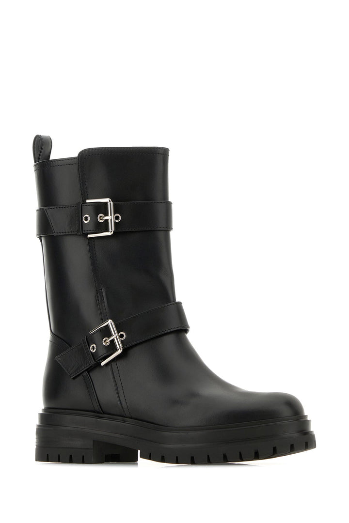 Black leather Thiago ankle boots