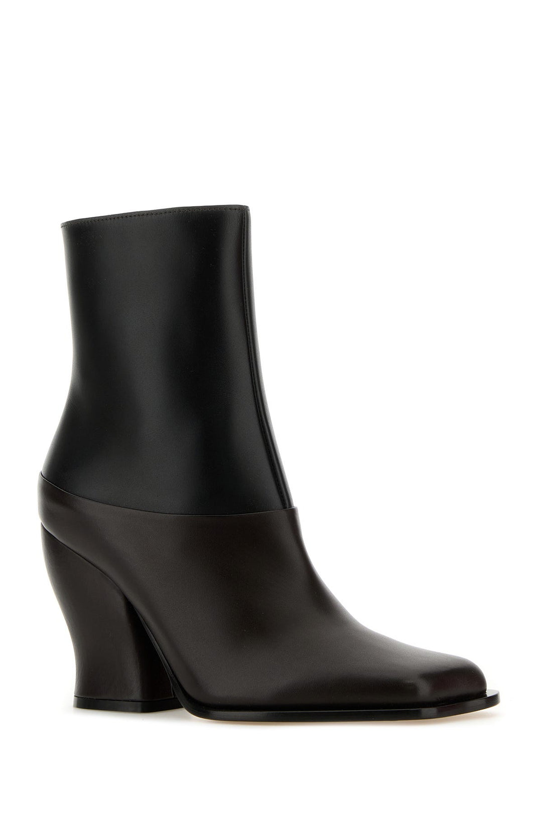 Two-tone leather Onda ankle boots