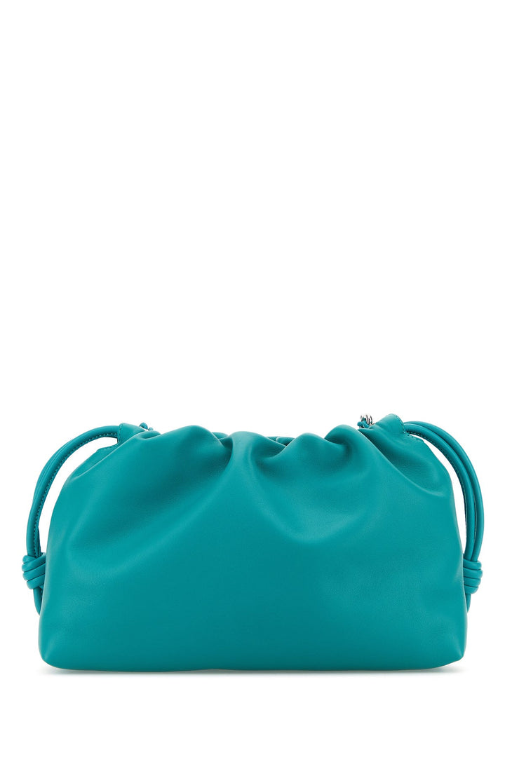 Turquoise nappa leather medium Flamenco clutch