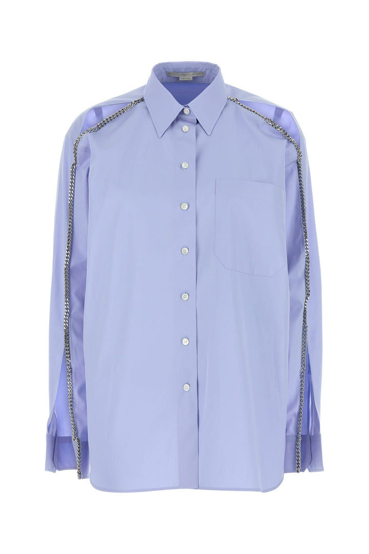 Powder blue poplin shirt