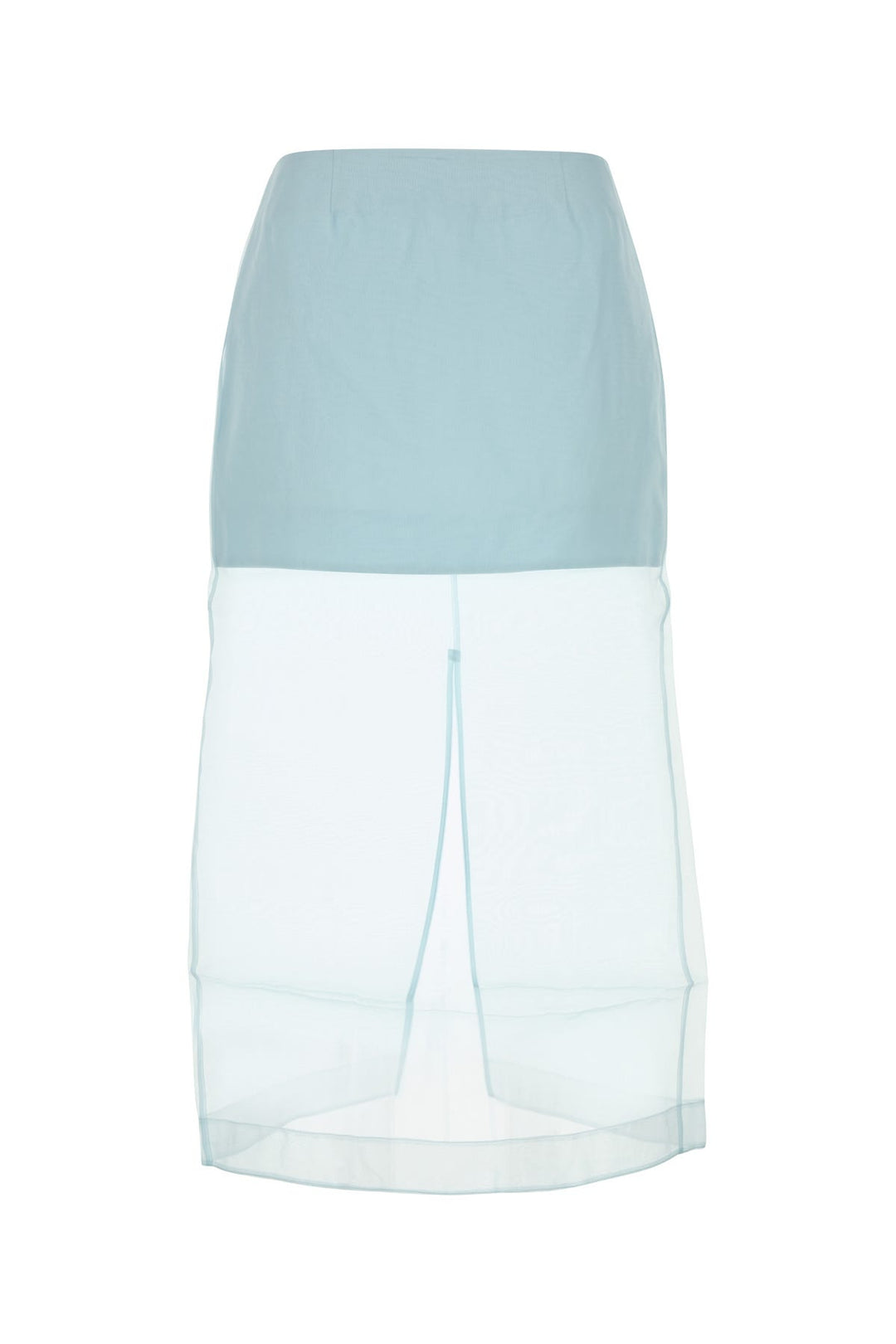 Pastel light blue organza Crush layered skirt