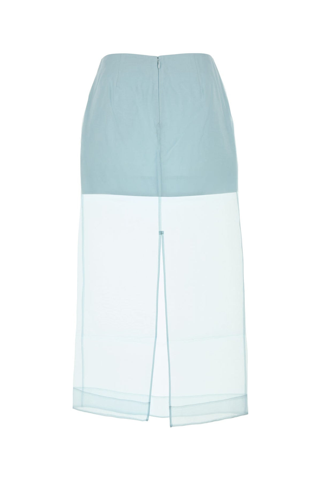 Pastel light blue organza Crush layered skirt