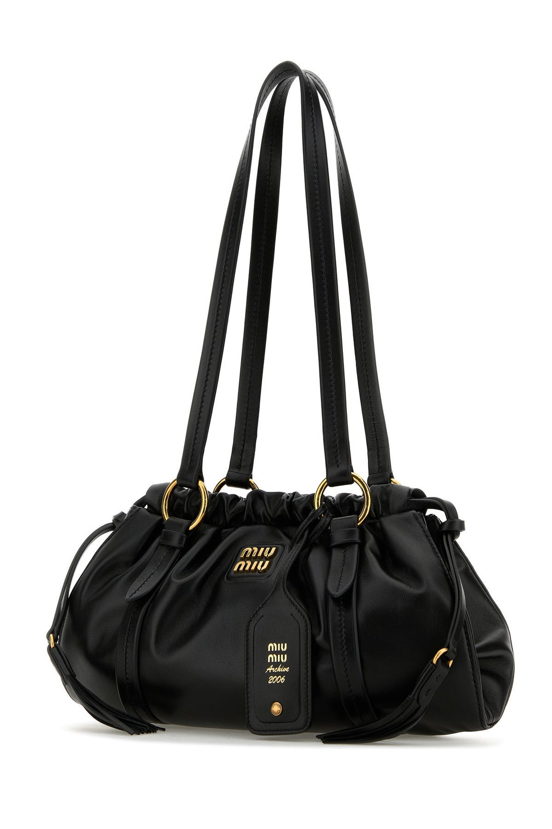 Black nappa leather Joie shopping bag