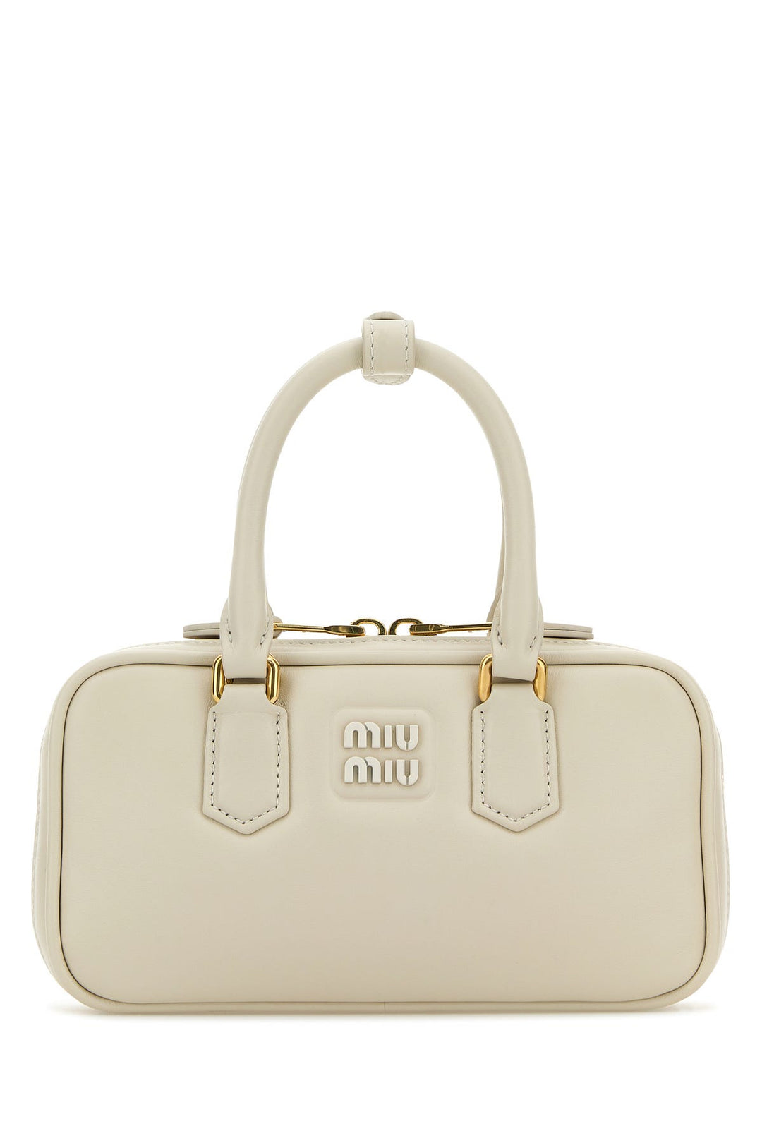 Chalk nappa leather handbag