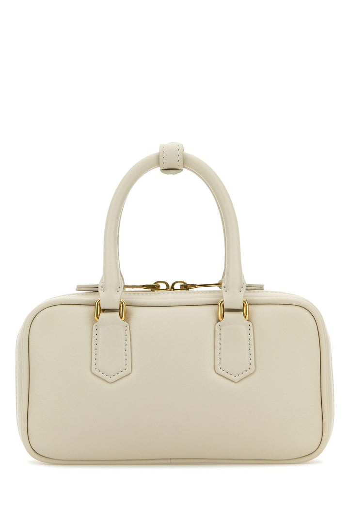 Chalk nappa leather handbag