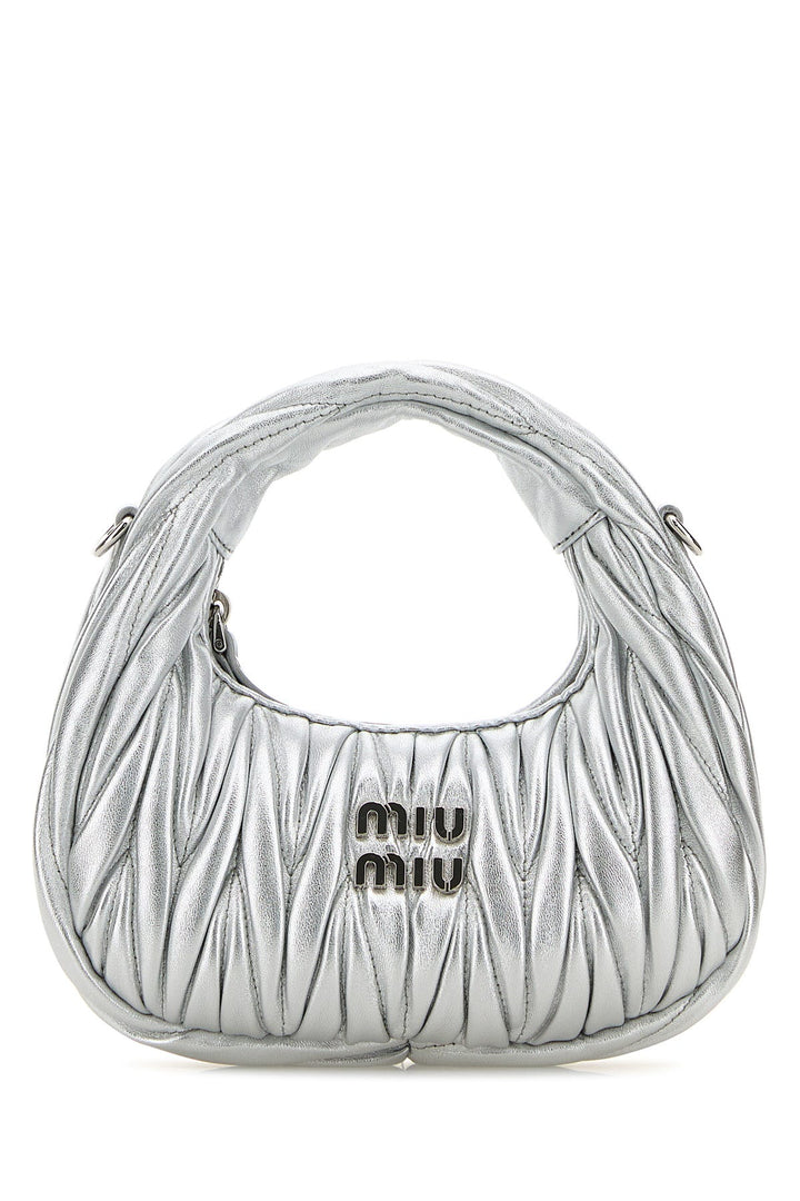 Silver nappa leather mini Wander handbag