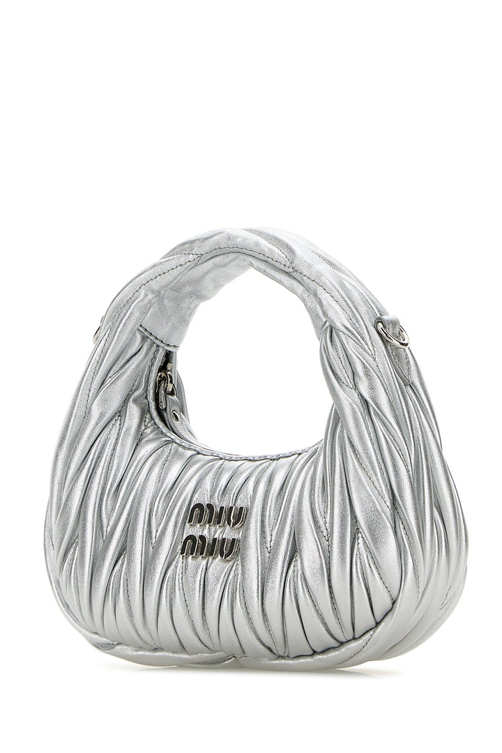 Silver nappa leather mini Wander handbag