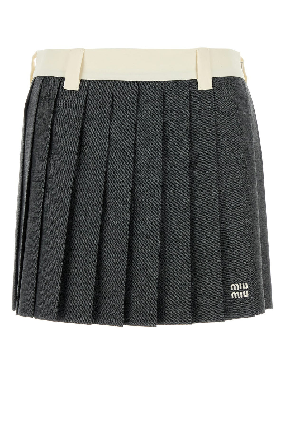 Charcoal wool mini skirt