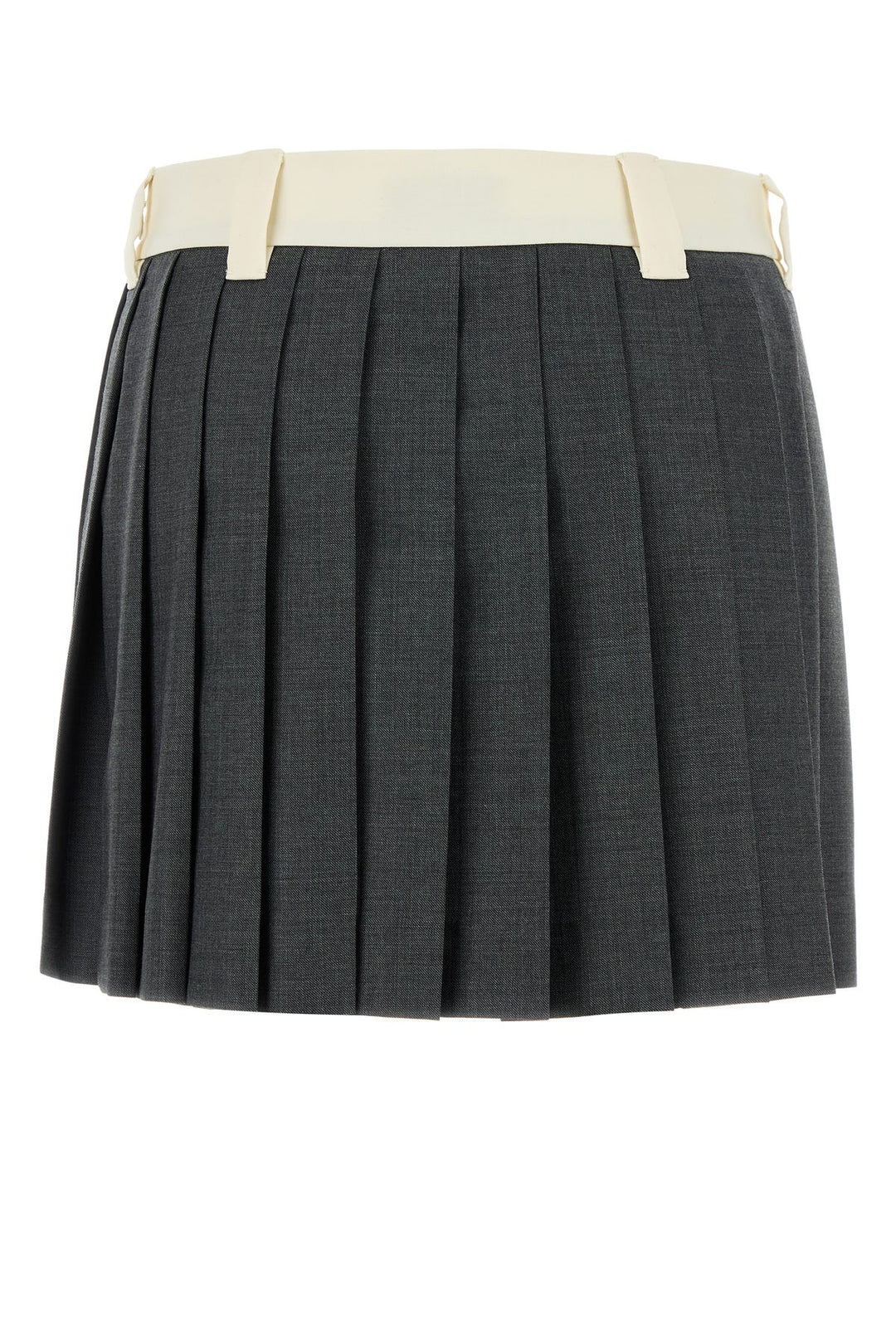 Charcoal wool mini skirt