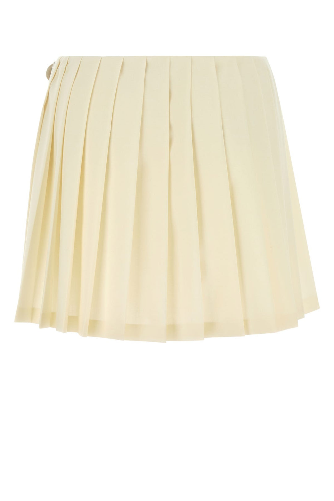 Cream canvas mini skirt