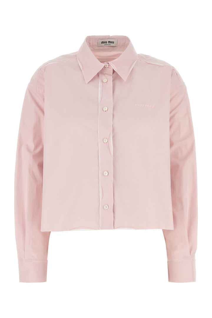 Pastel pink poplin shirt