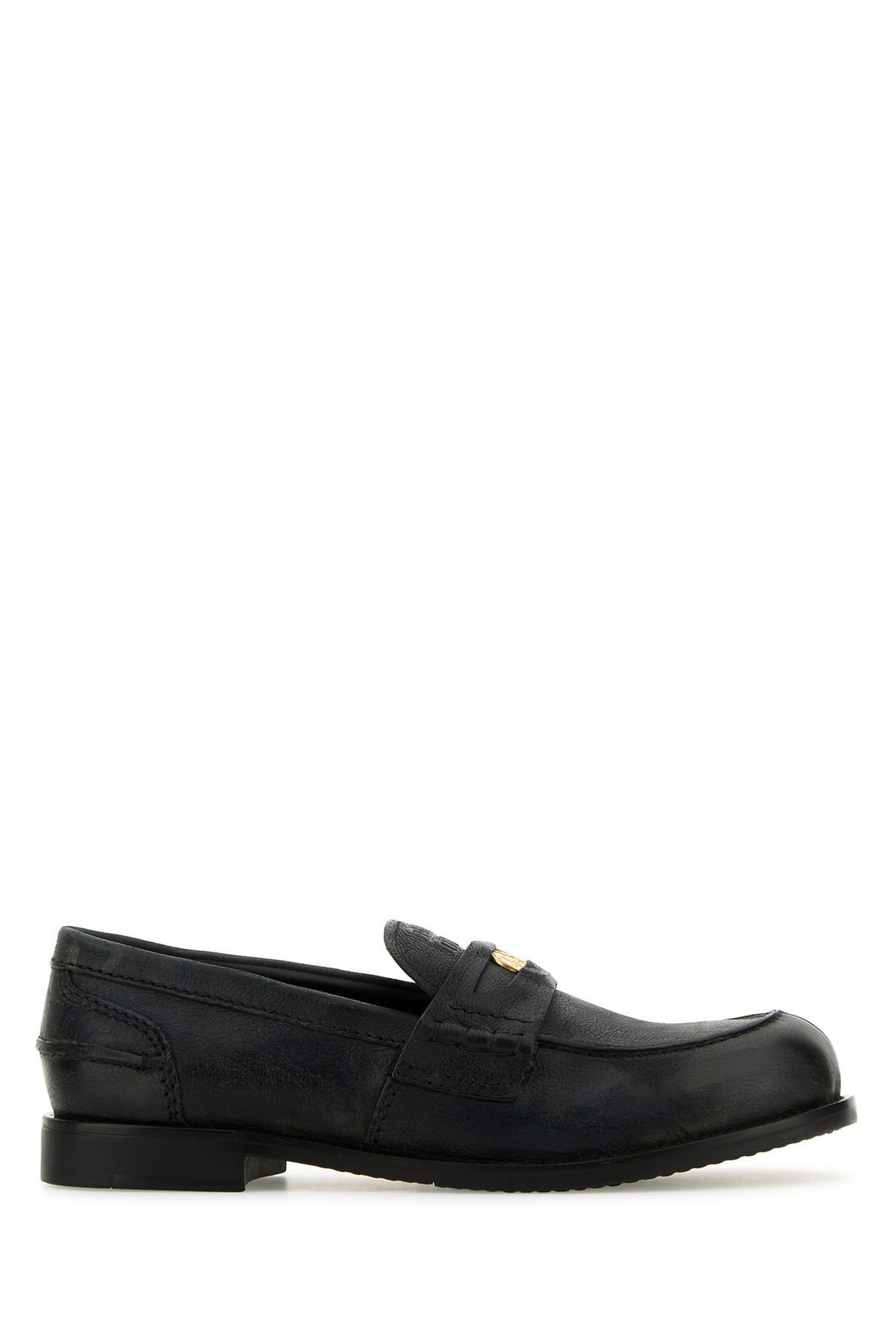 Slate leather loafers