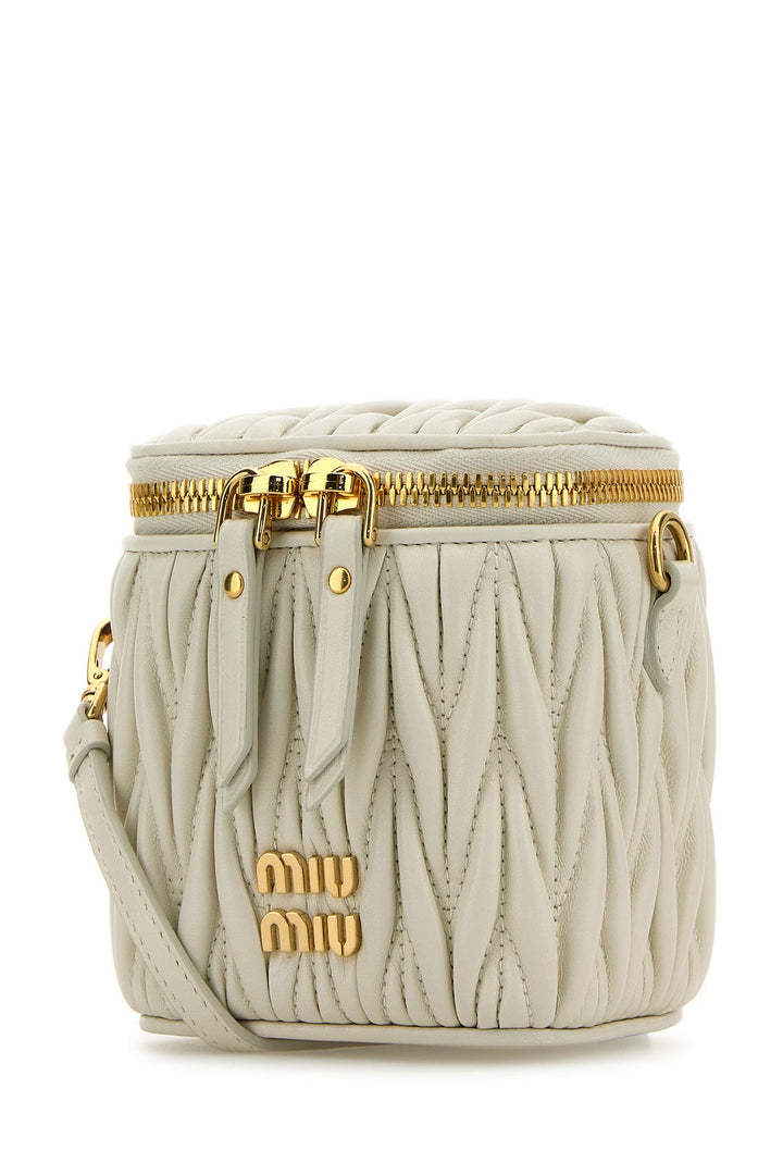 White nappa leather crossbody bag