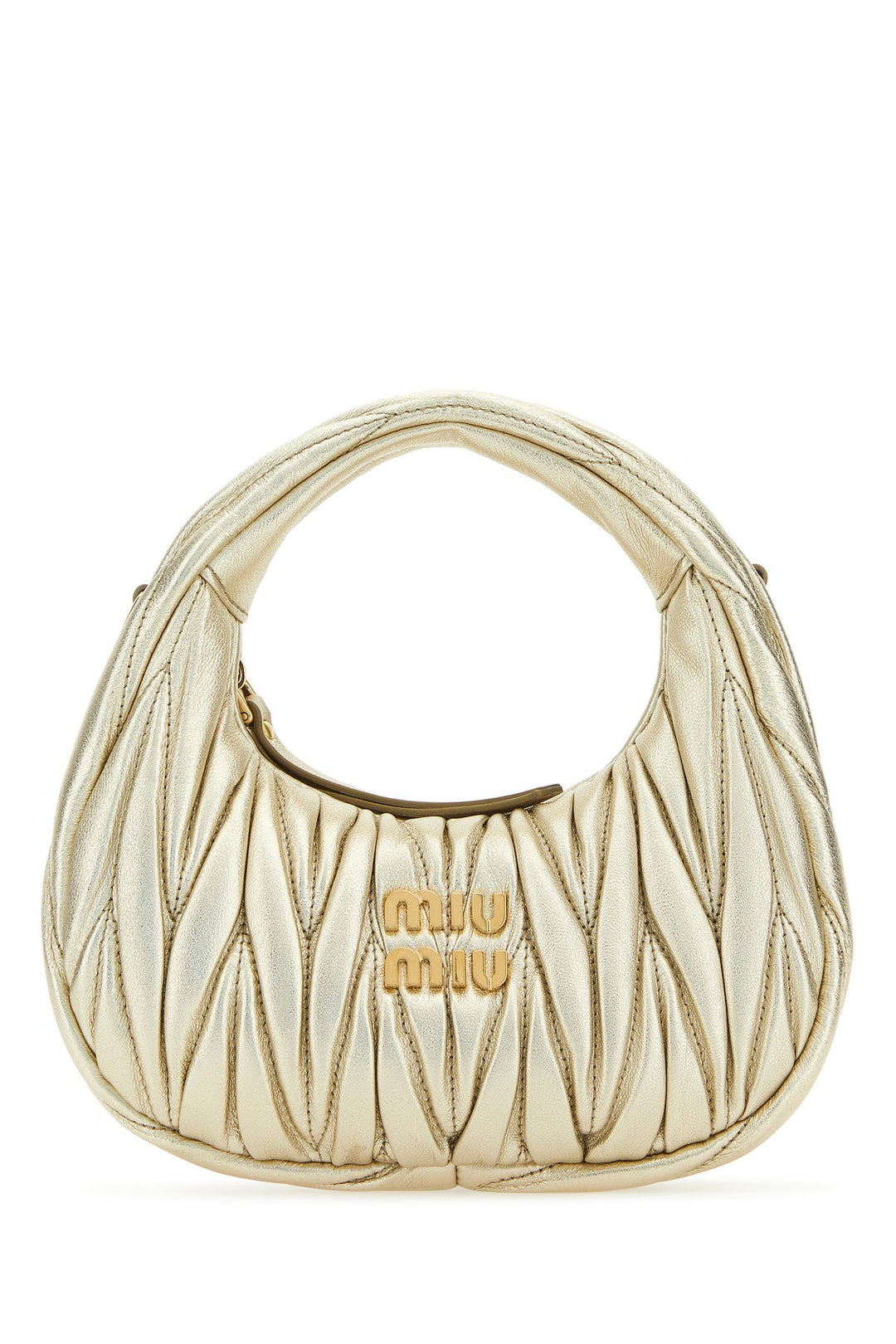 Metallic gold nappa leather mini Wander handbag