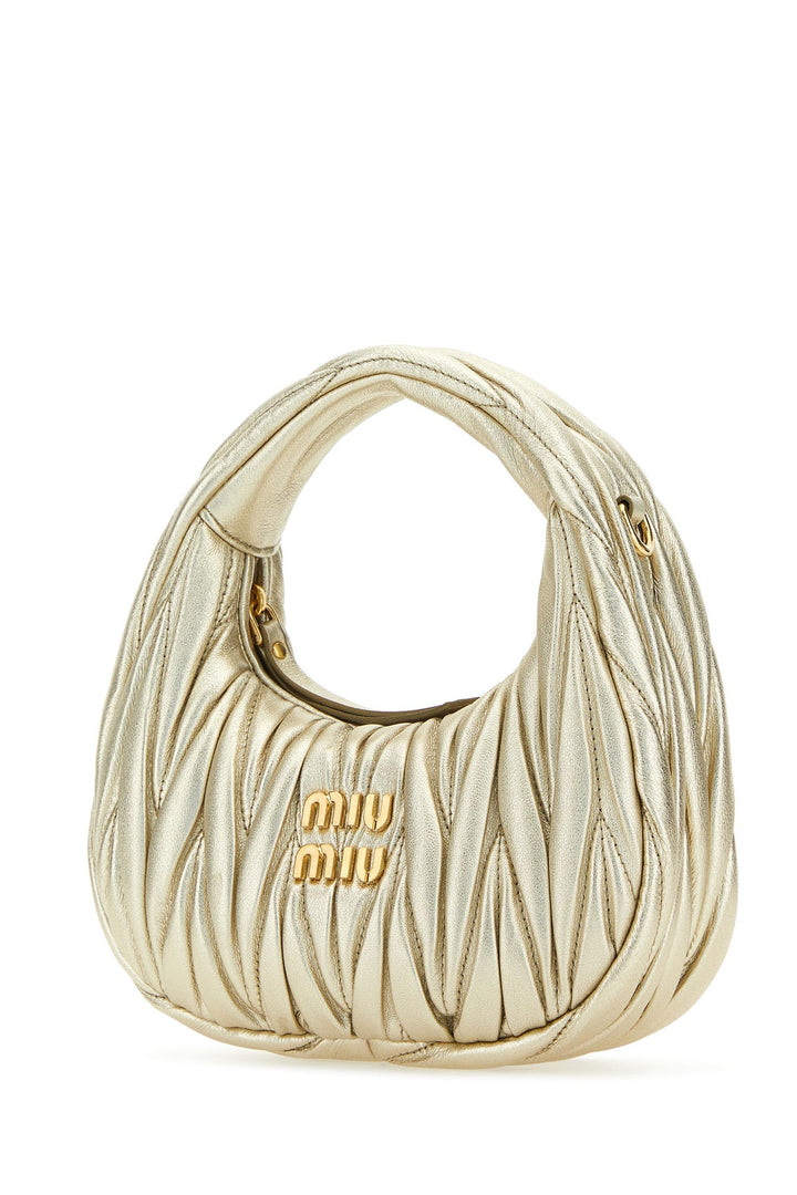 Metallic gold nappa leather mini Wander handbag