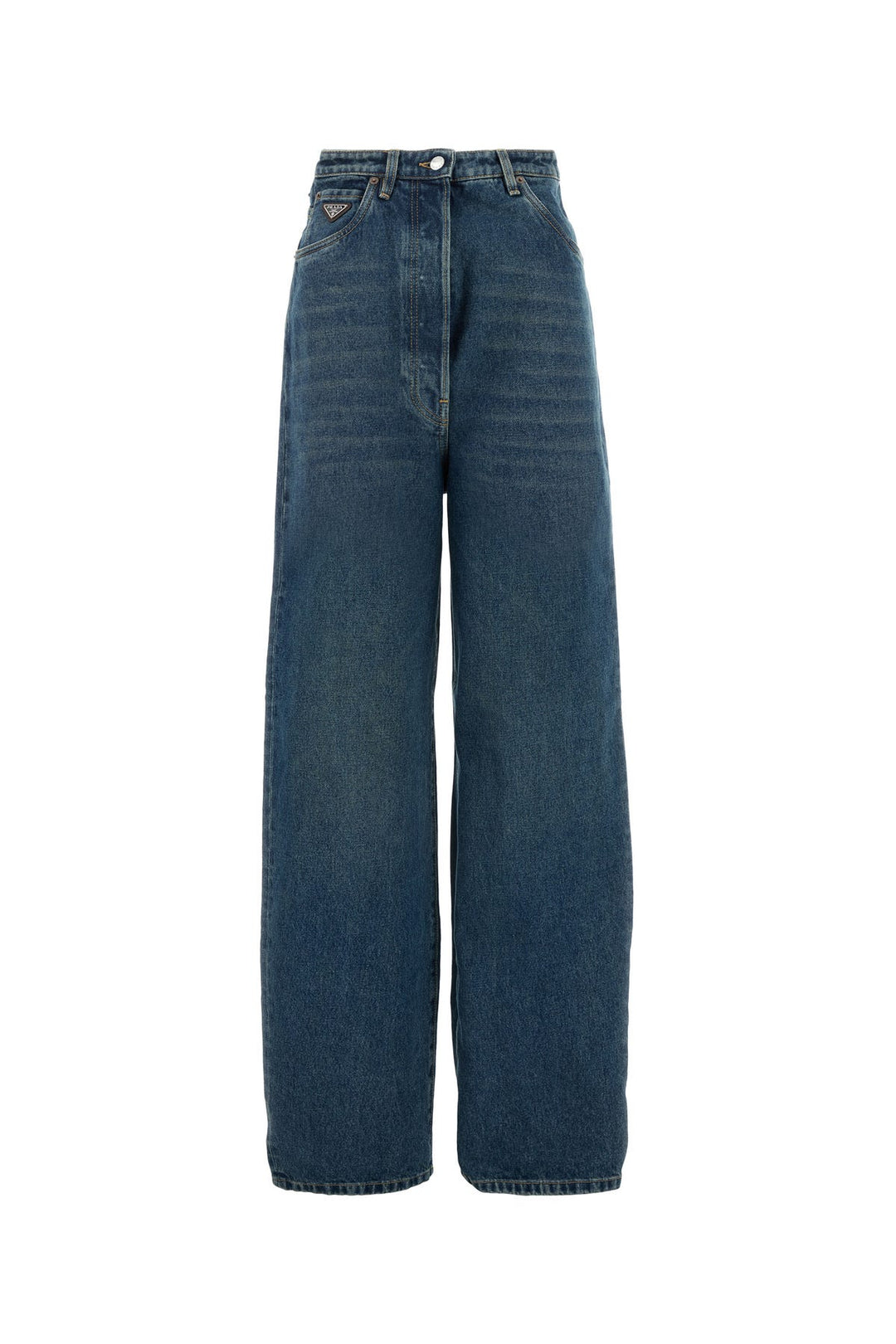 Denim wide-leg jeans