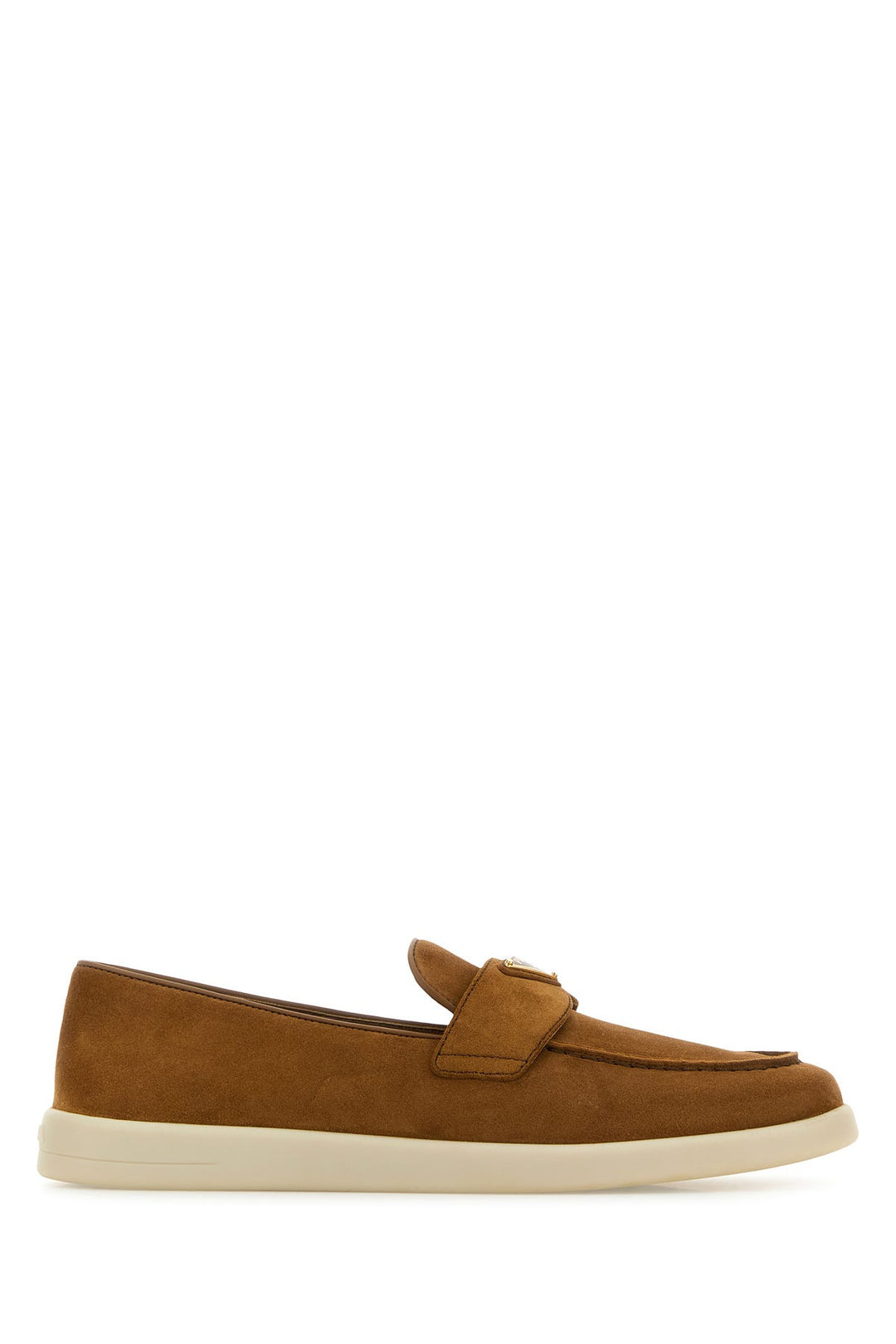 Camel suede loafers