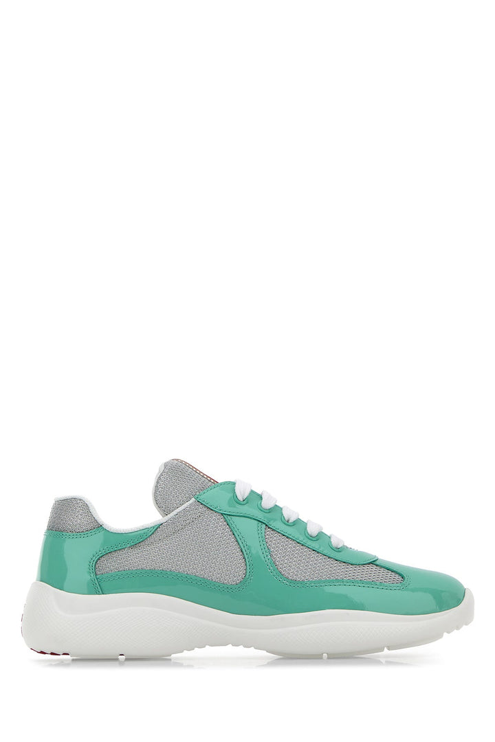 Multicolor leather and fabric Prada America s Cup sneakers