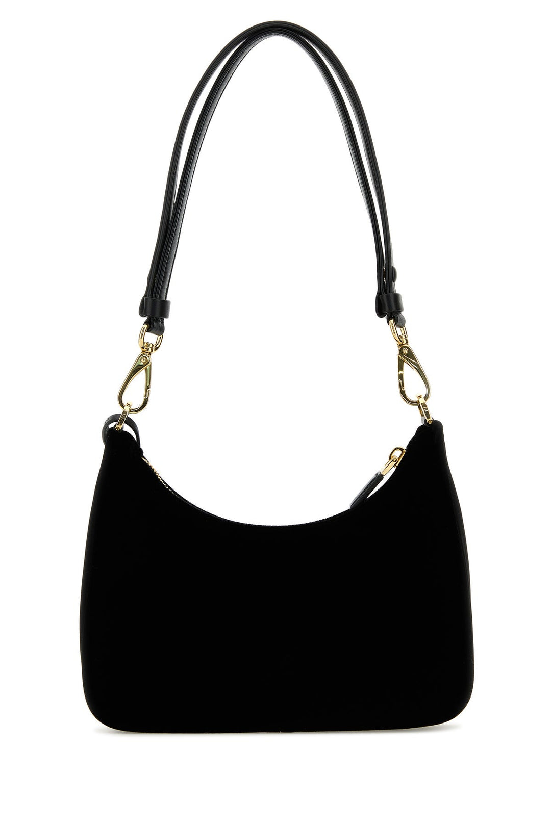 Black velvet mini Prada Re-Edition shoulder bag