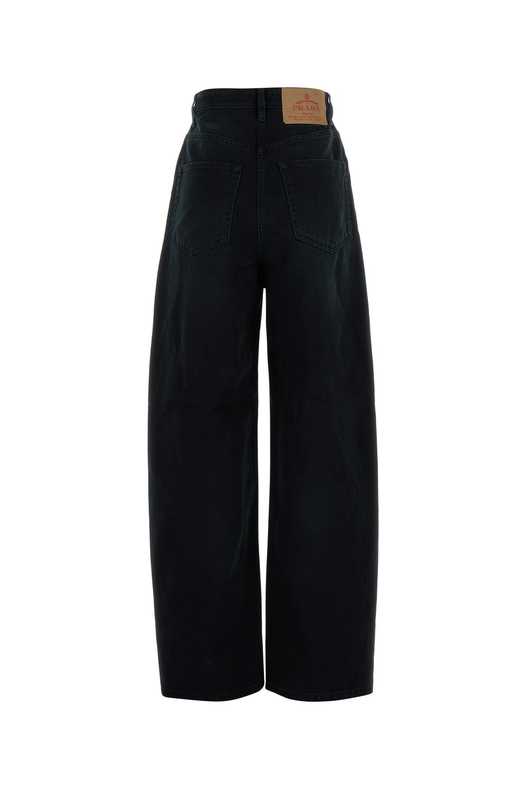 Black denim wide-leg jeans