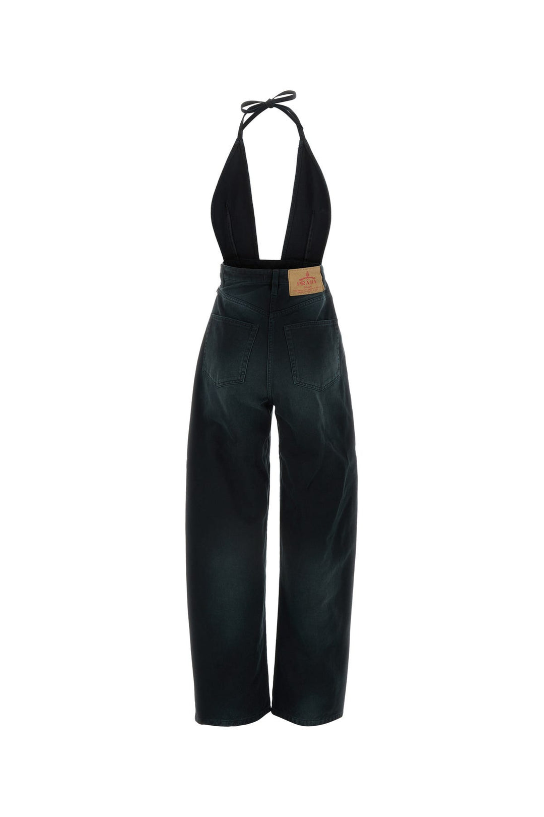 Black denim jumpsuit