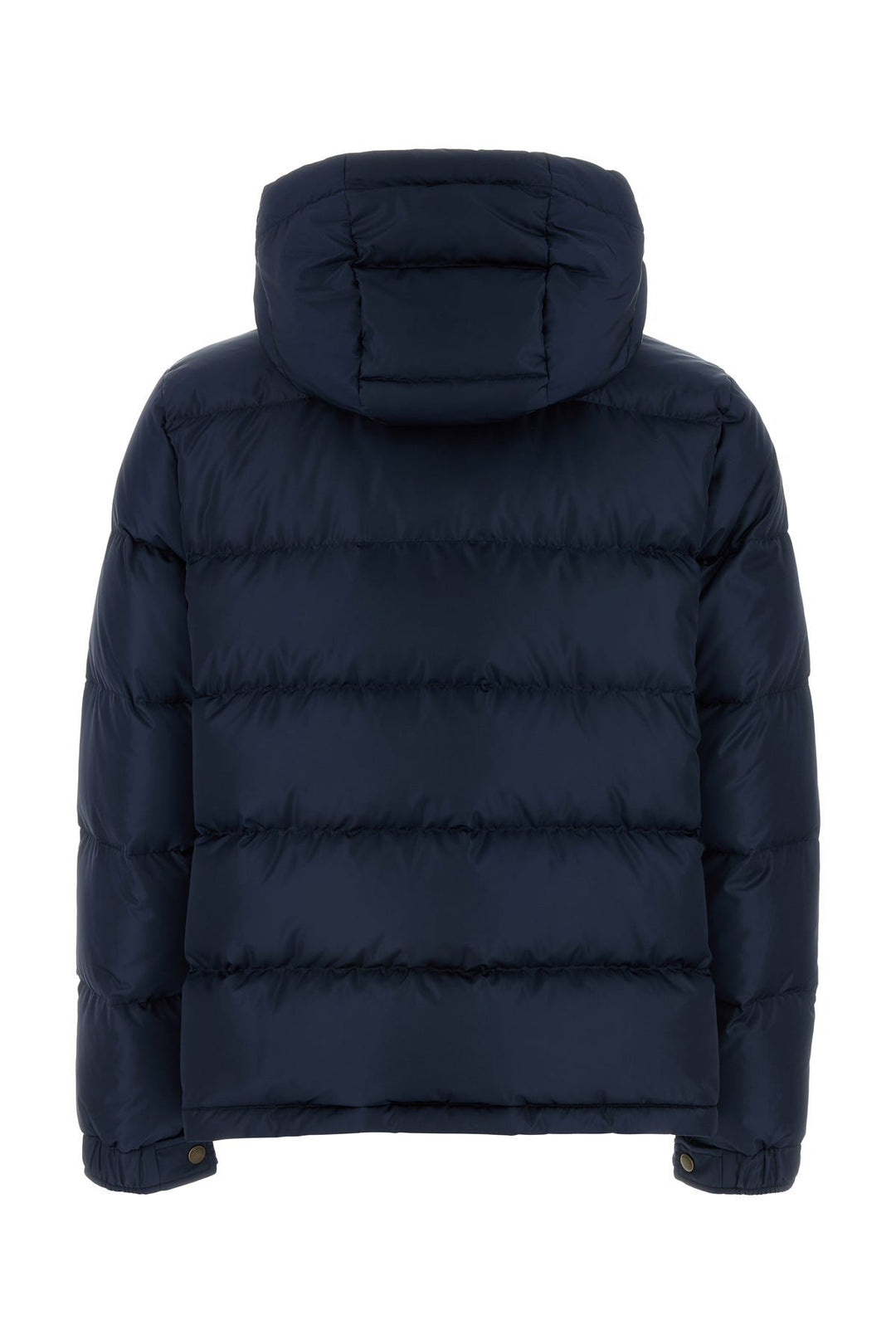 Navy blue nylon VLogo down jacket