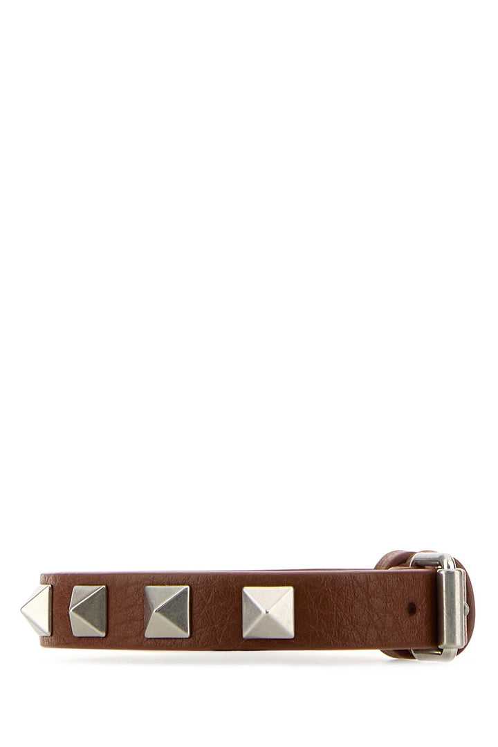 Caramel leather Rockstud bracelet