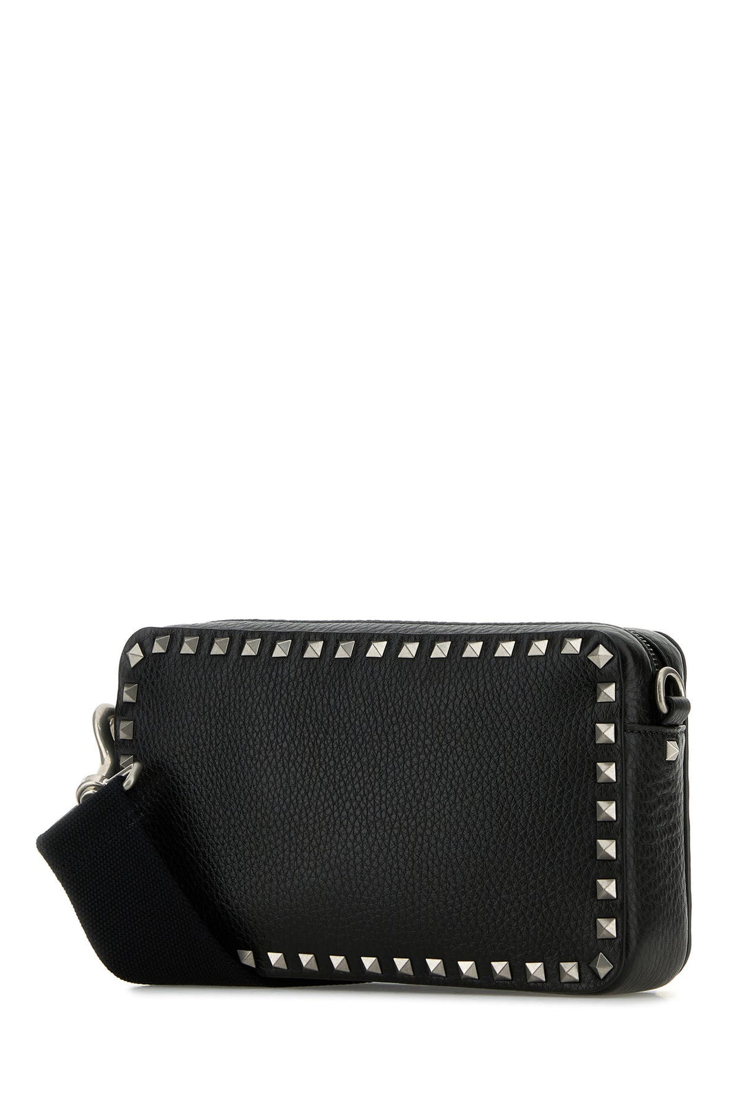 Black leather Rockstud crossbody bag