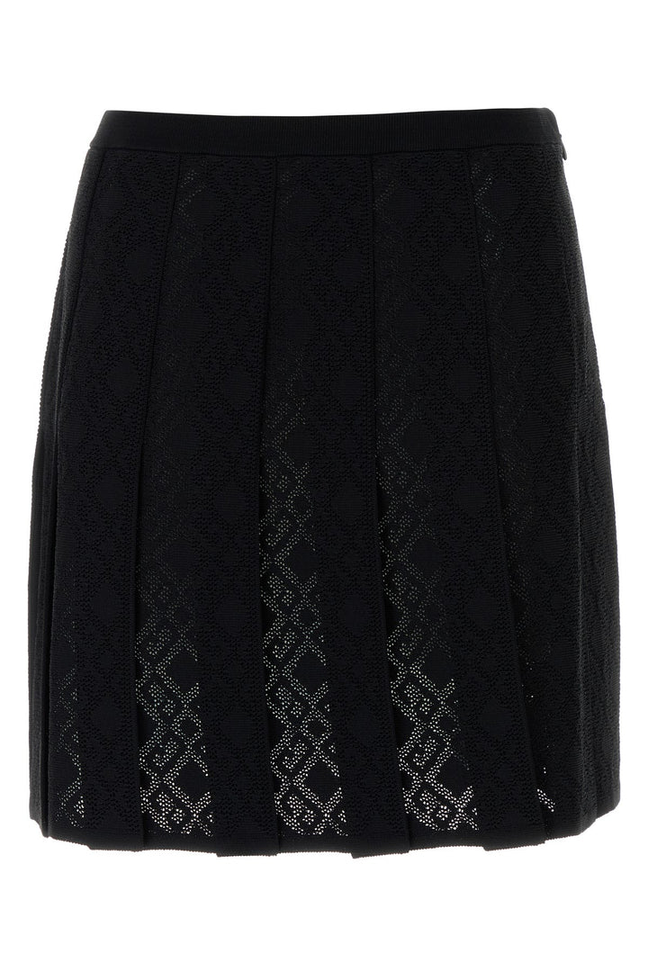 Black viscose blend skirt