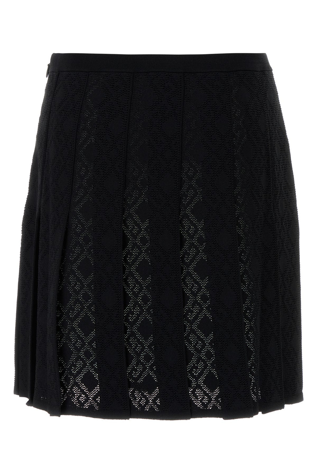 Black viscose blend skirt